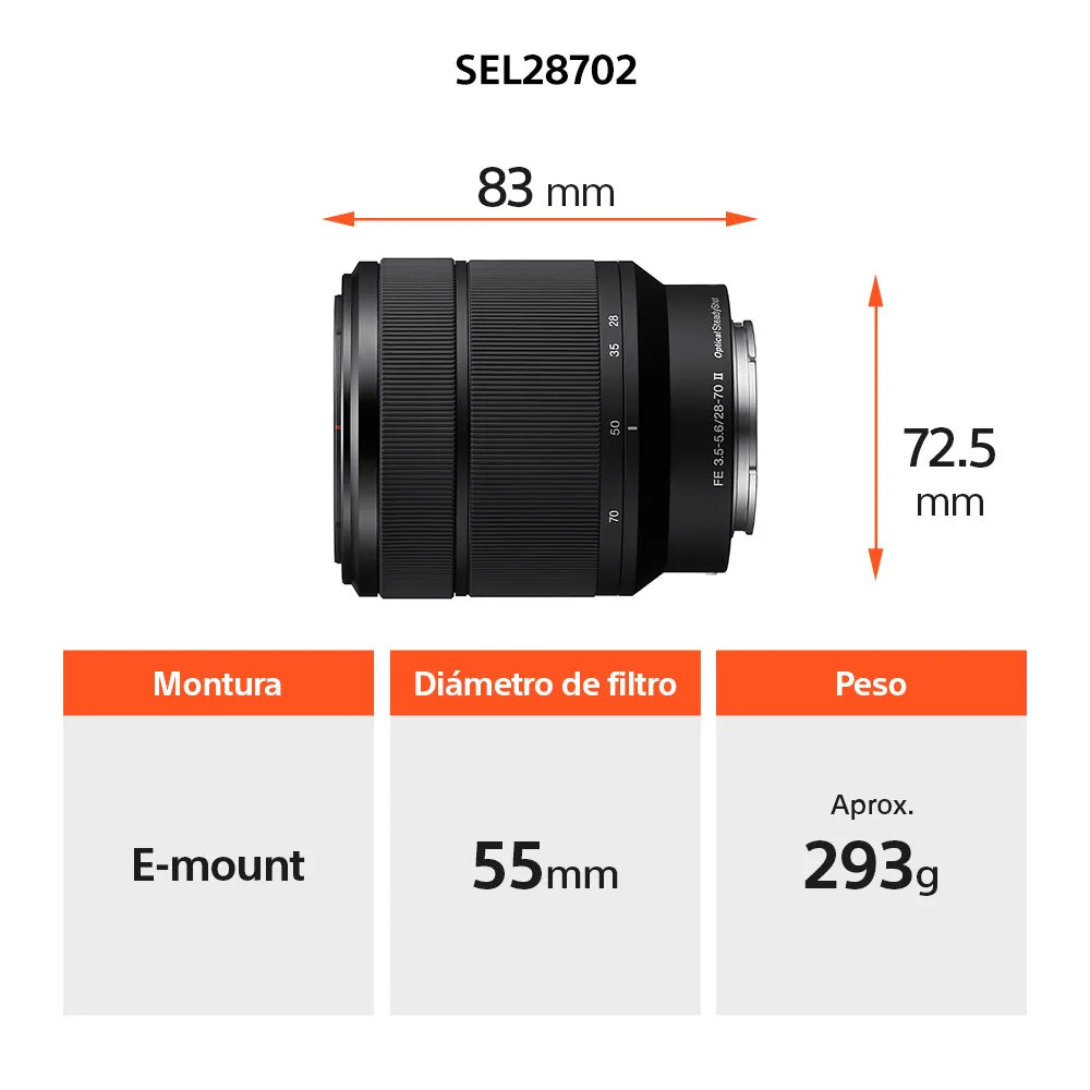 Cámara profesional híbrida Alpha a7 V Full Frame Mirrorless con lente 28-70mm de segunda generación | ILCE-7M5M