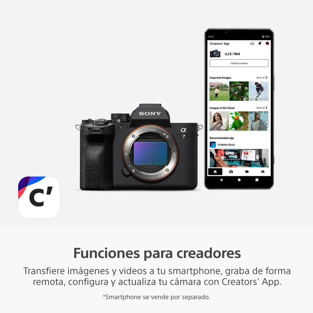 Combo: Cámara profesional Full Frame Mirrorless A7IV ILCE-7M4M + Estuche de transporte para cámaras LCS-BBK