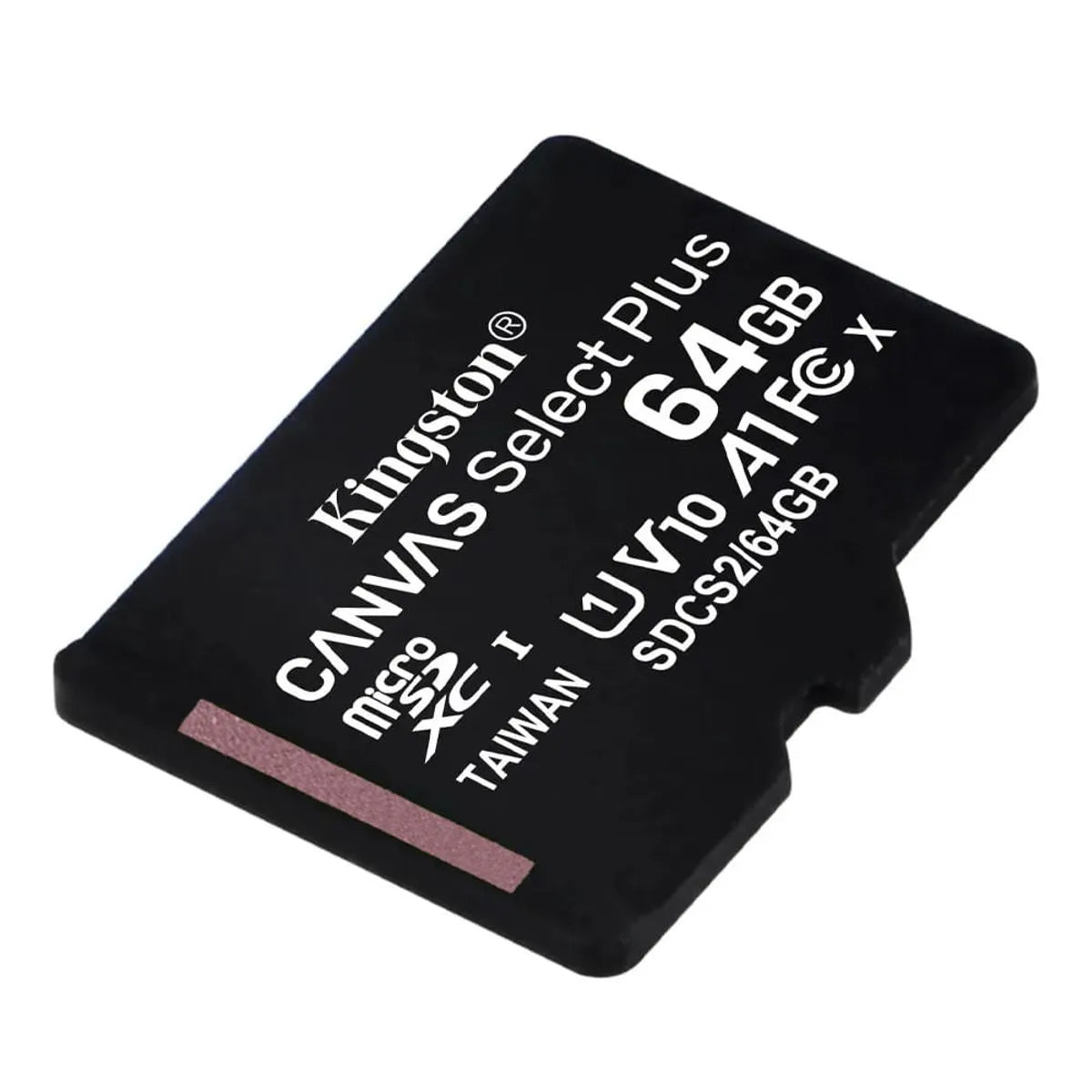 Tarjeta MicroSDXC Kingston Canvas Select Plus 64GB, U1, Clase 10, 100MB/s