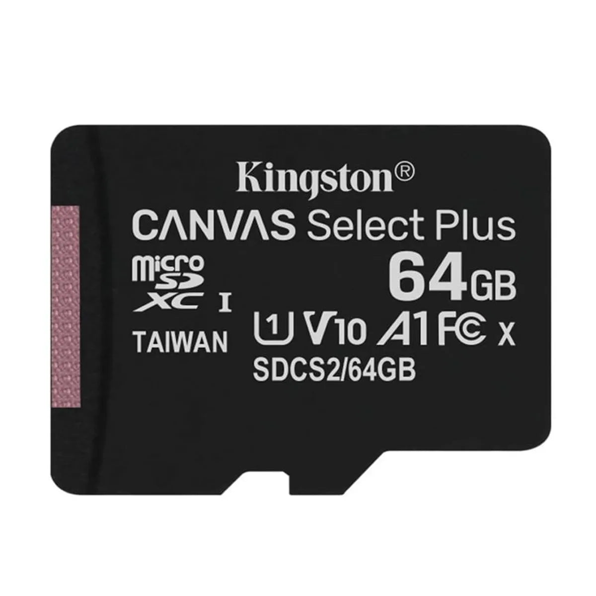 Tarjeta MicroSDXC Kingston Canvas Select Plus 64GB, U1, Clase 10, 100MB/s