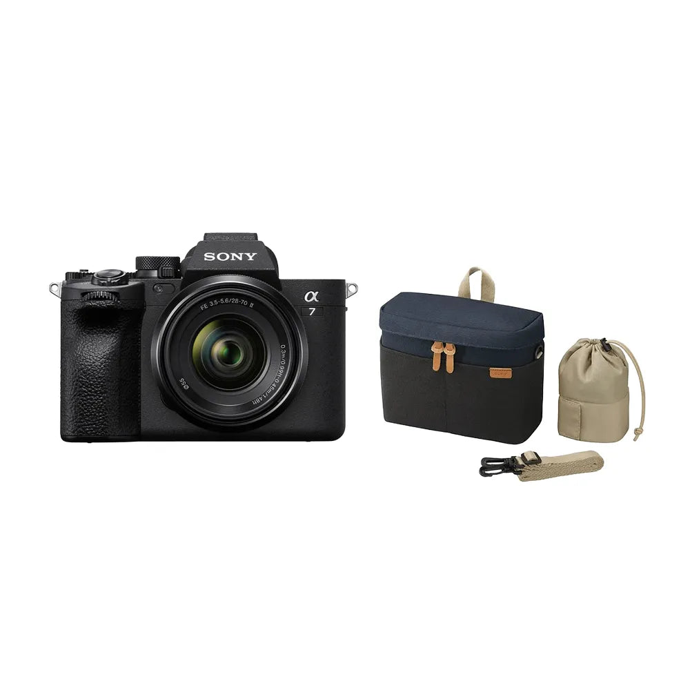 Combo: Cámara profesional Full Frame Mirrorless A7IV ILCE-7M4M + Estuche de transporte para cámaras LCS-BBK