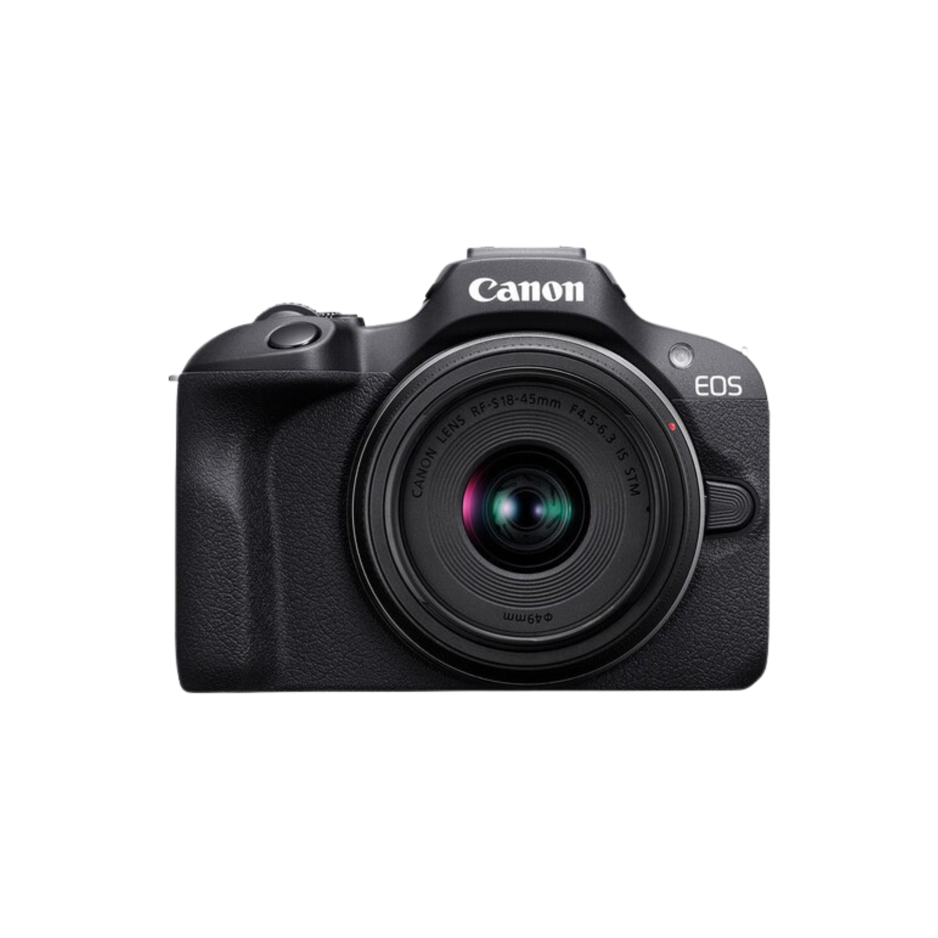Cámara Canon Mirrorless EOS R100 + Lente RF S 18-45mm f/4.5-6.3 IS STM + Ring flash Ml 150 II de Godox