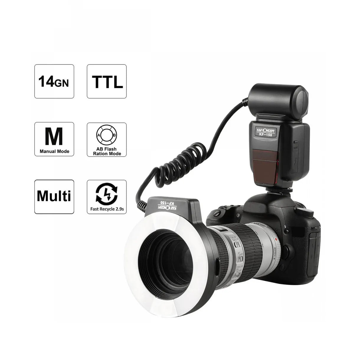 FLASH MACRO KF-150  K&F CONCEPT