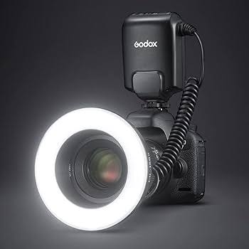 Cámara Mirrorless EOS R50 Lente RF S 18-45mm + Ring flash Ml 150 II de Godox +  Shoe Adapter E1