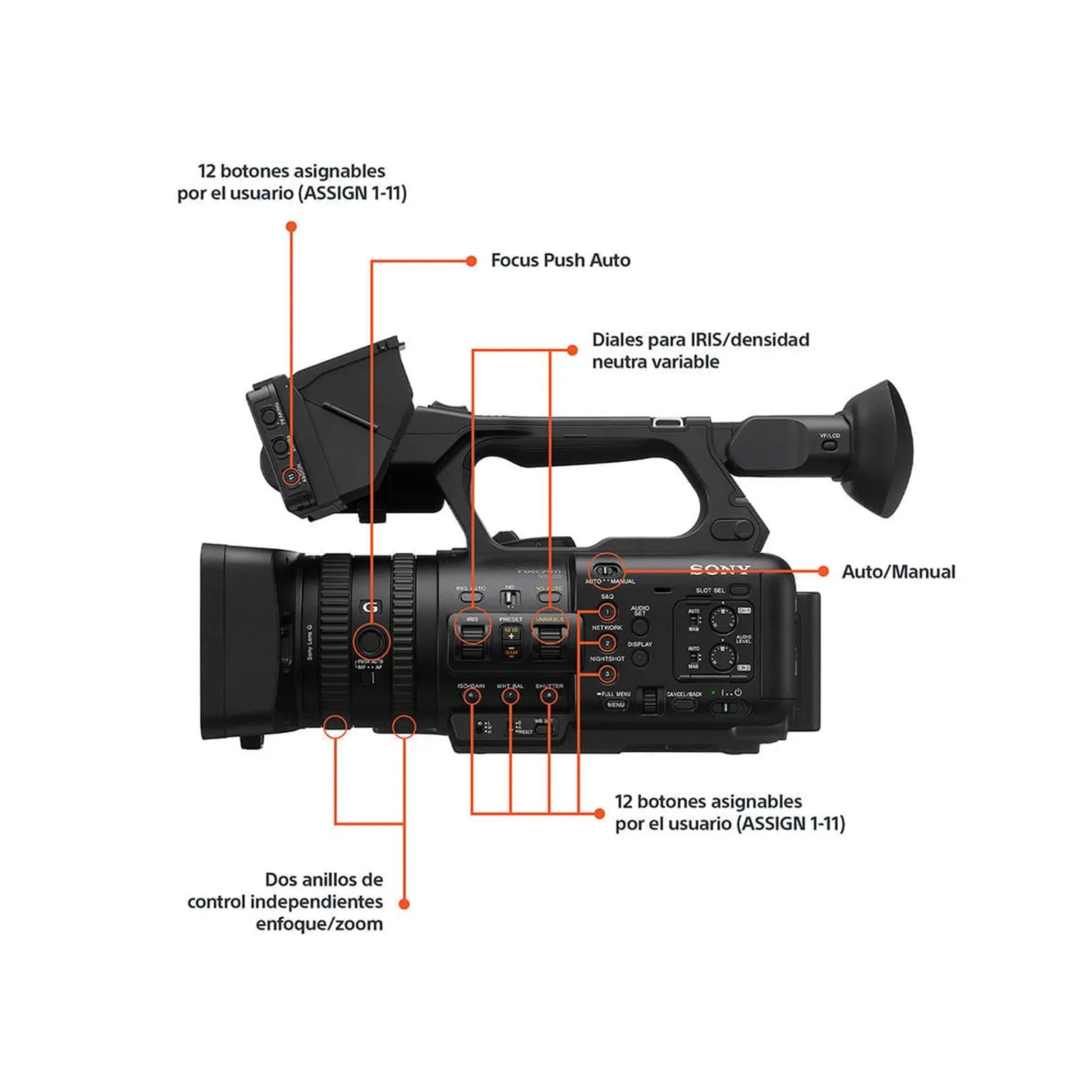 Cámara profesional Sony HXR-NX800