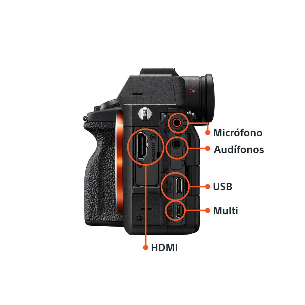 Combo: Cámara profesional Full Frame Mirrorless A7IV ILCE-7M4M + Estuche de transporte para cámaras LCS-BBK