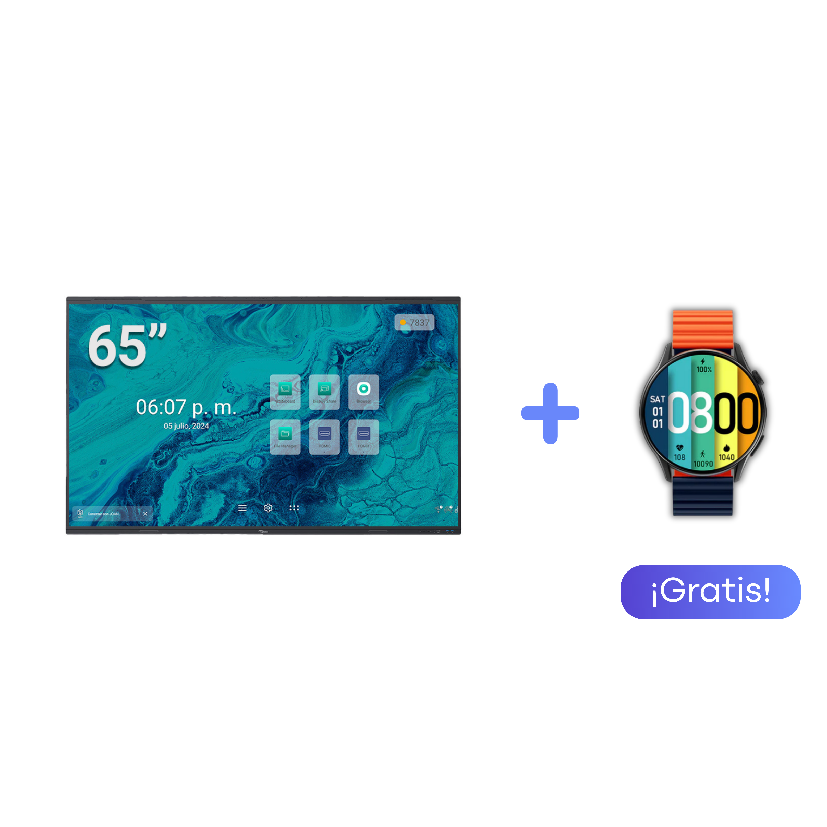 Optoma Pantalla Plana Interactiva 65″ 4K UHD